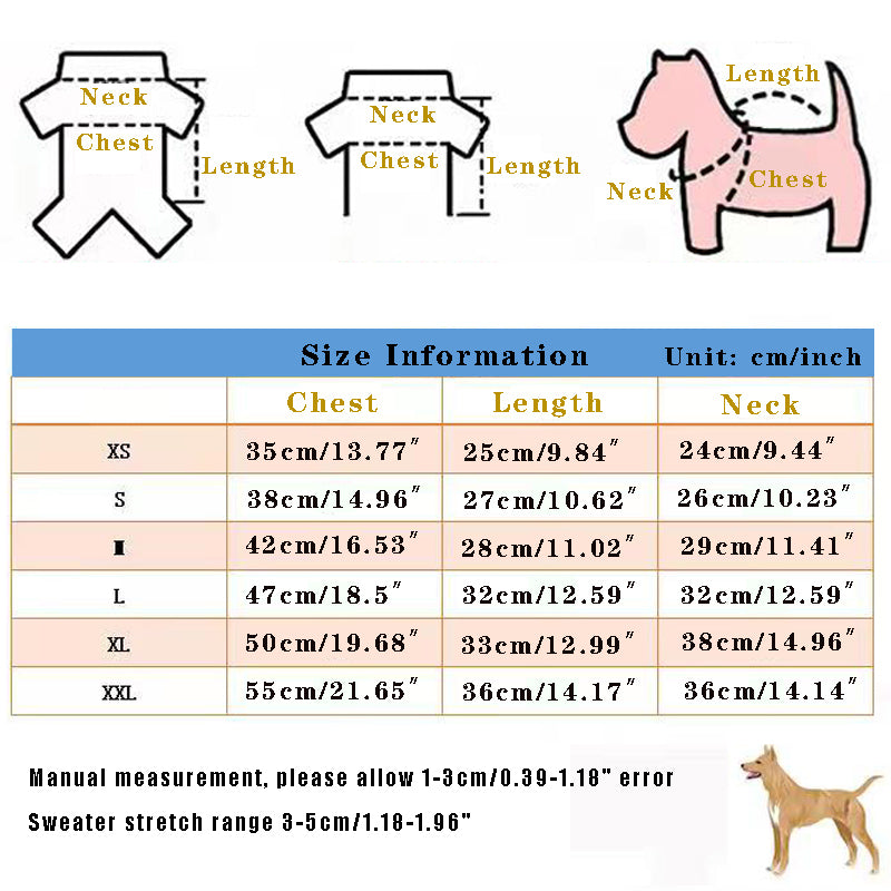 Dog SWEATER XS-XXL